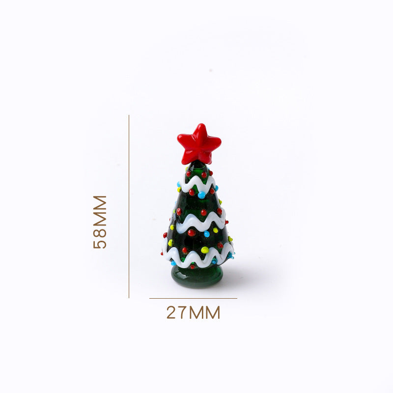 Mini Christmas Glass Ornament – Cute Santa & Tree, Perfect Holiday Decor & Gift