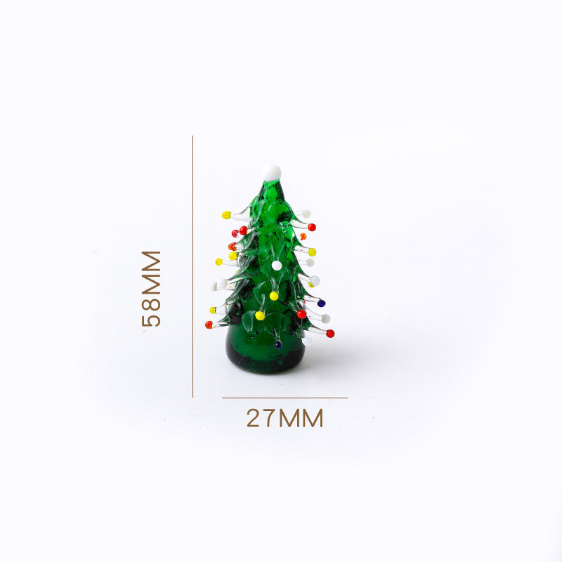 Mini Christmas Glass Ornament – Cute Santa & Tree, Perfect Holiday Decor & Gift