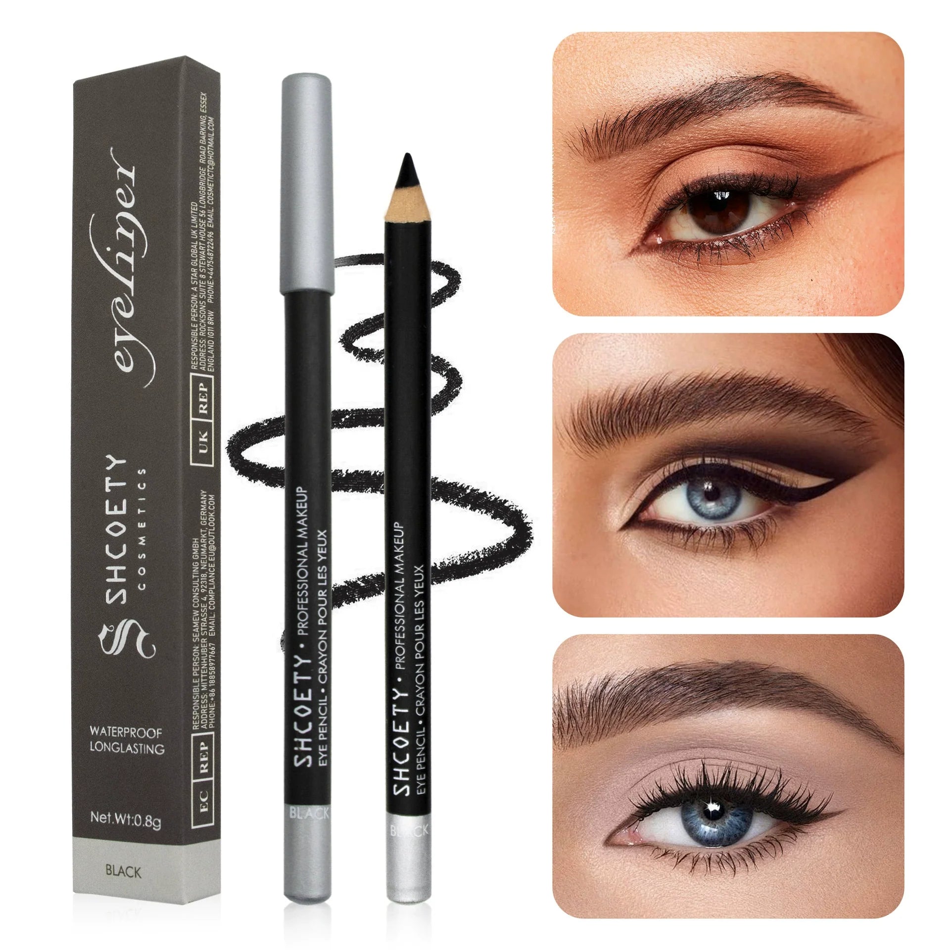 Classic Color Wooden Waterproof Eyeliner Pencil