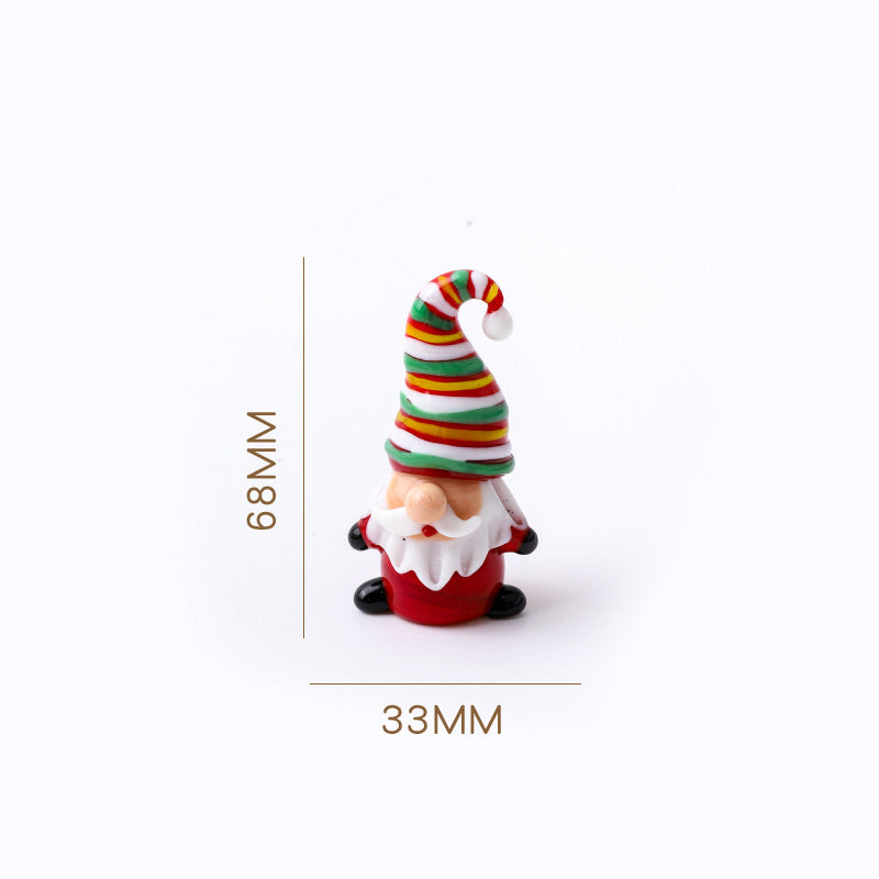 Mini Christmas Glass Ornament – Cute Santa & Tree, Perfect Holiday Decor & Gift