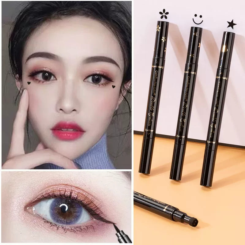 Dual-Ended Stamp Waterproof Eyeliner