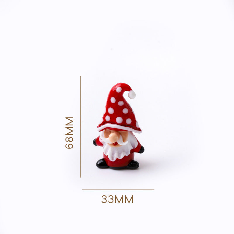 Mini Christmas Glass Ornament – Cute Santa & Tree, Perfect Holiday Decor & Gift