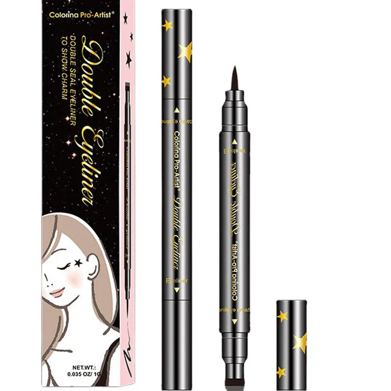 Dual-Ended Stamp Waterproof Eyeliner