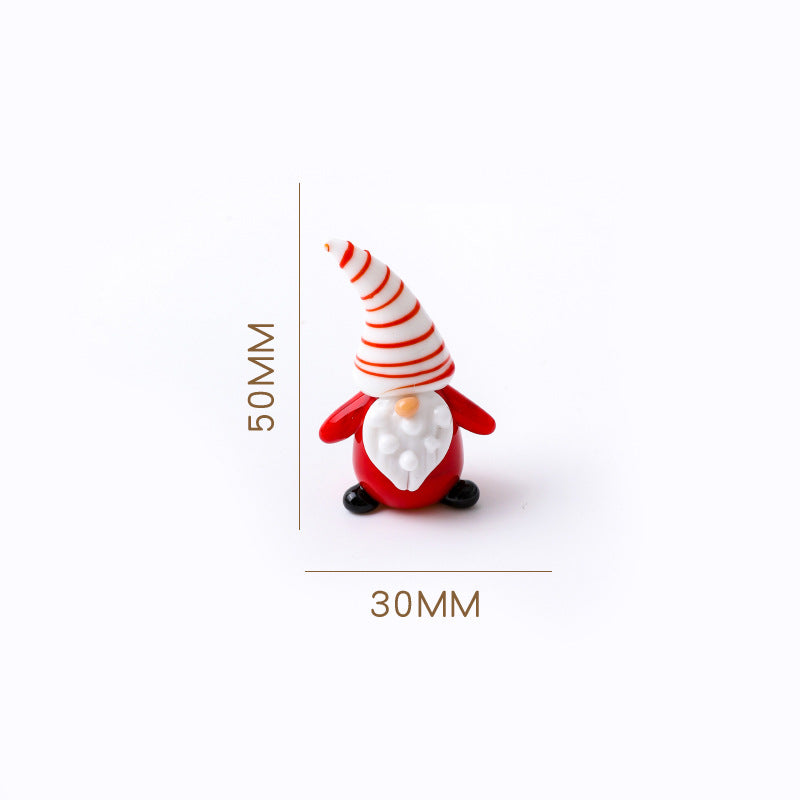 Mini Christmas Glass Ornament – Cute Santa & Tree, Perfect Holiday Decor & Gift