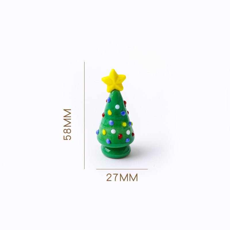 Mini Christmas Glass Ornament – Cute Santa & Tree, Perfect Holiday Decor & Gift