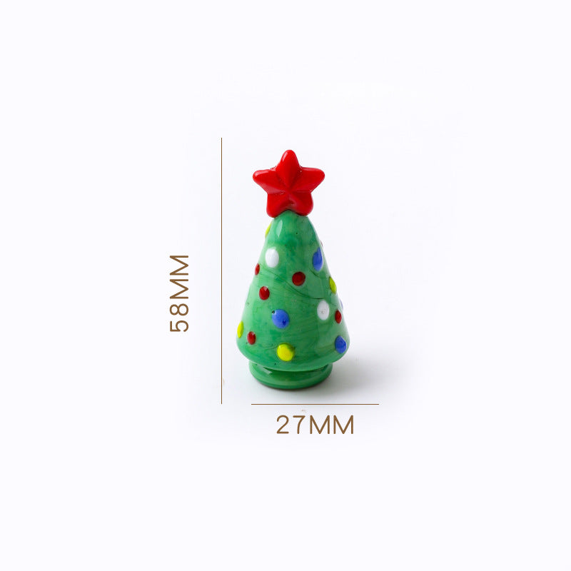 Mini Christmas Glass Ornament – Cute Santa & Tree, Perfect Holiday Decor & Gift