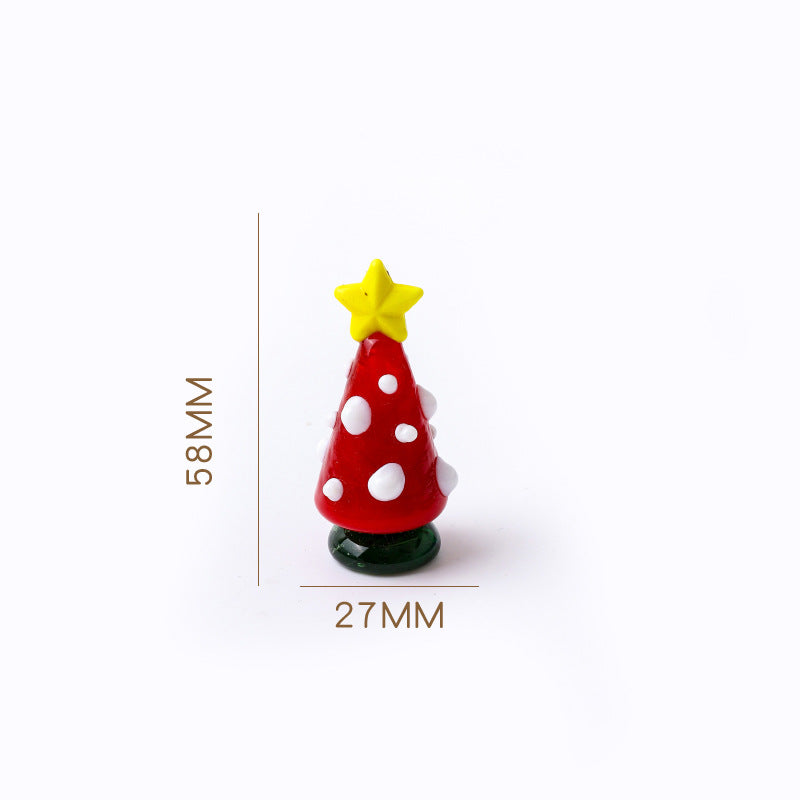 Mini Christmas Glass Ornament – Cute Santa & Tree, Perfect Holiday Decor & Gift