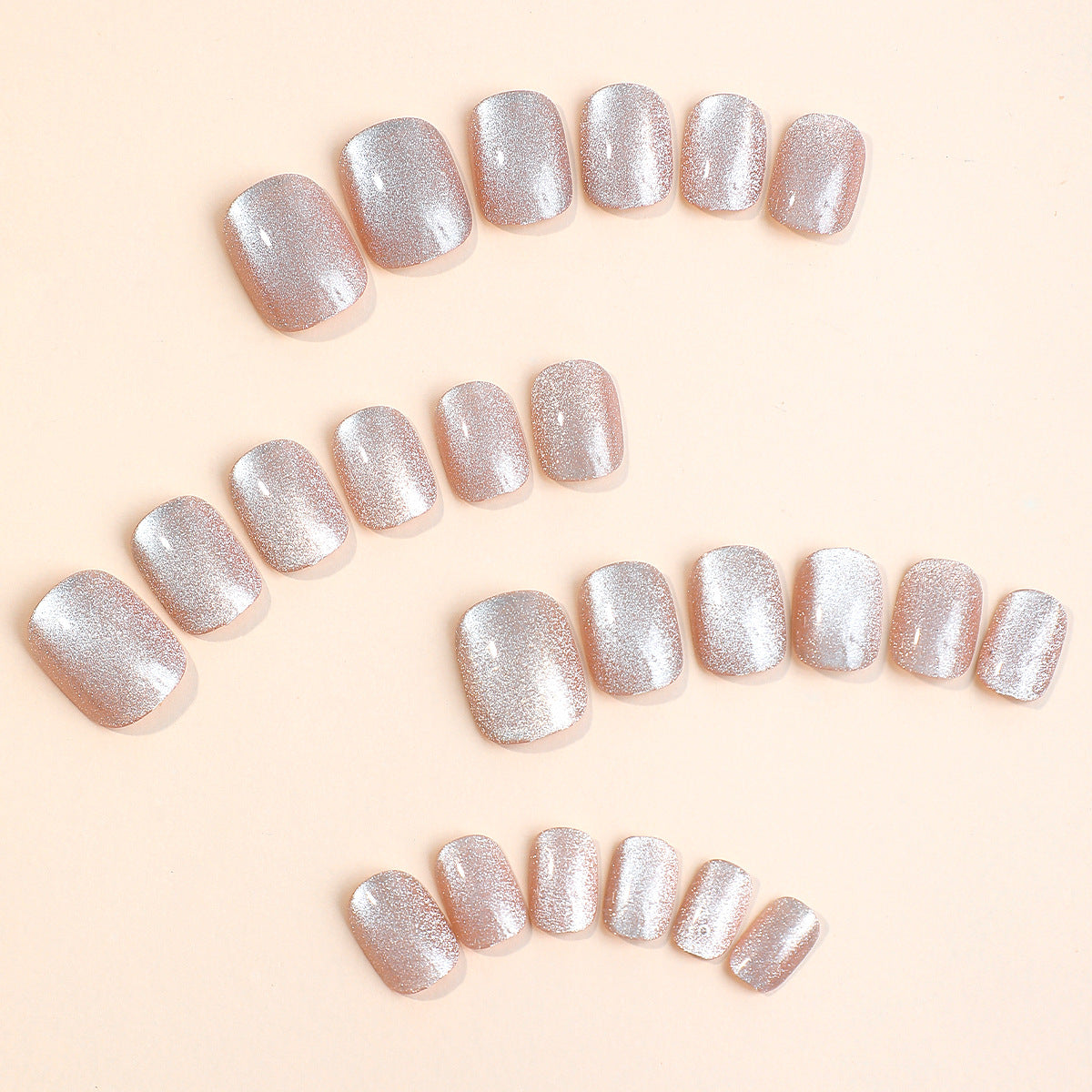 EYESFAV Shimmering Rose Nails