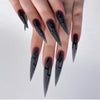 EYESFAV Black Stiletto Nails