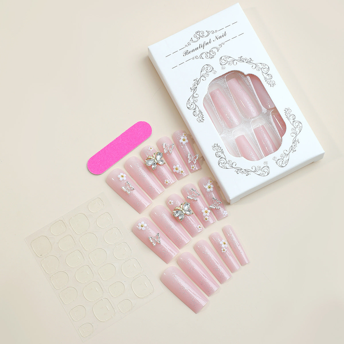 EYESFAV Butterfly Bloom Nails (Long Style)