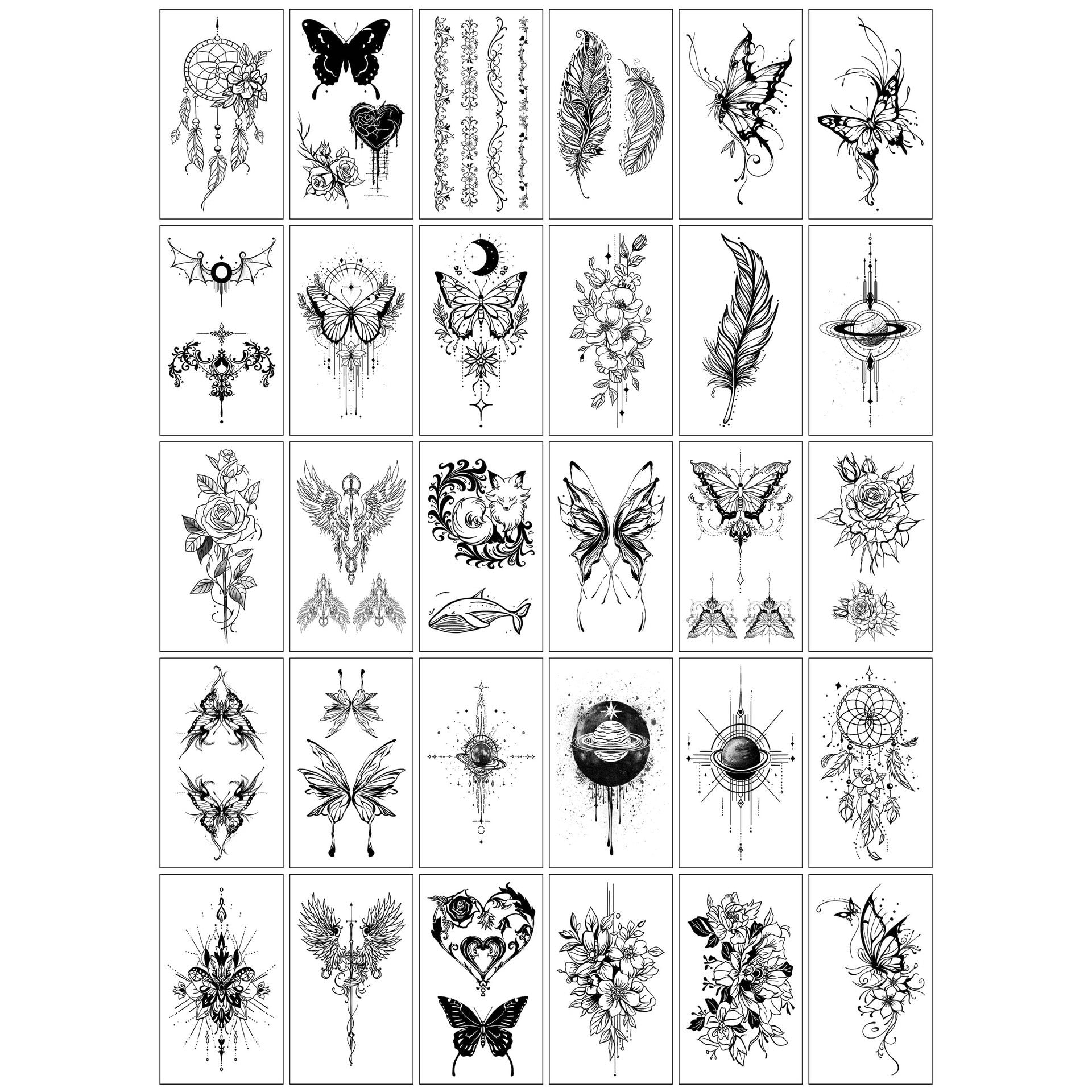 Spooky Bloom Temporary Tattoos