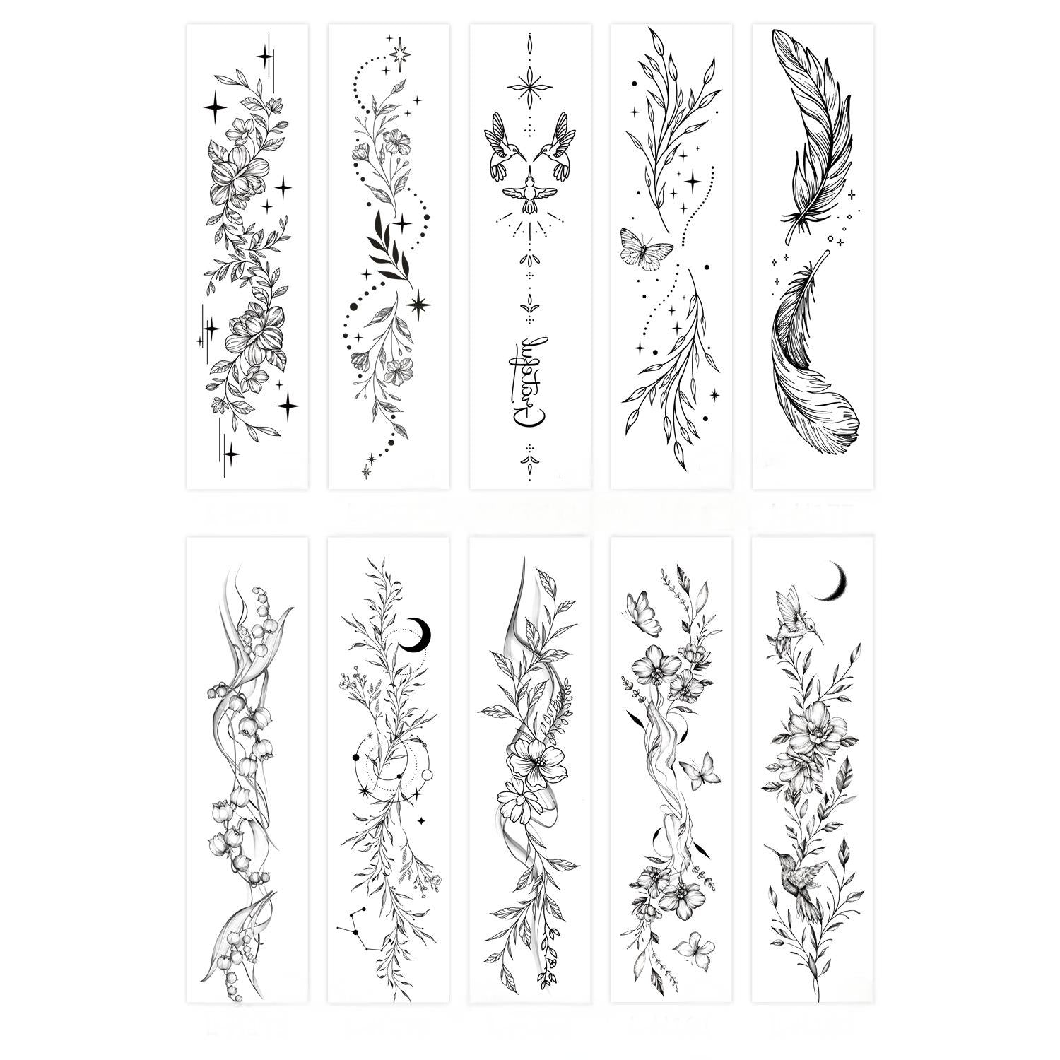 Floral Wreath Temporary Tattoos