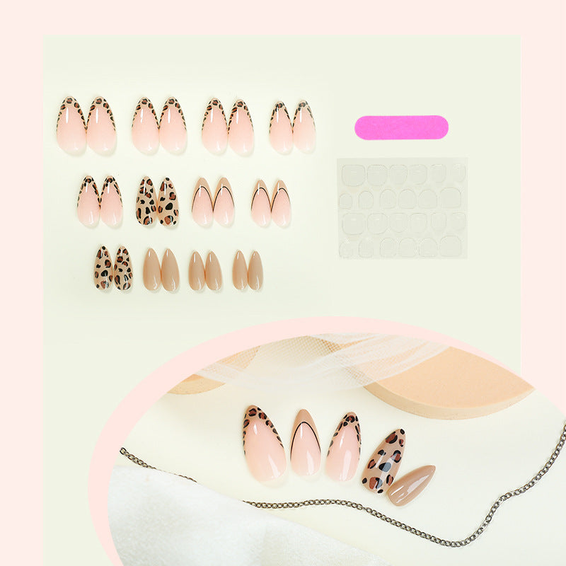 EYESFAV Pink Cheetah Nails